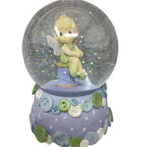 RARE Precious Moments Disney Tinker Bell Musical Snow Globe 2009